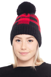 Buffalo Plaid Pom Beanie