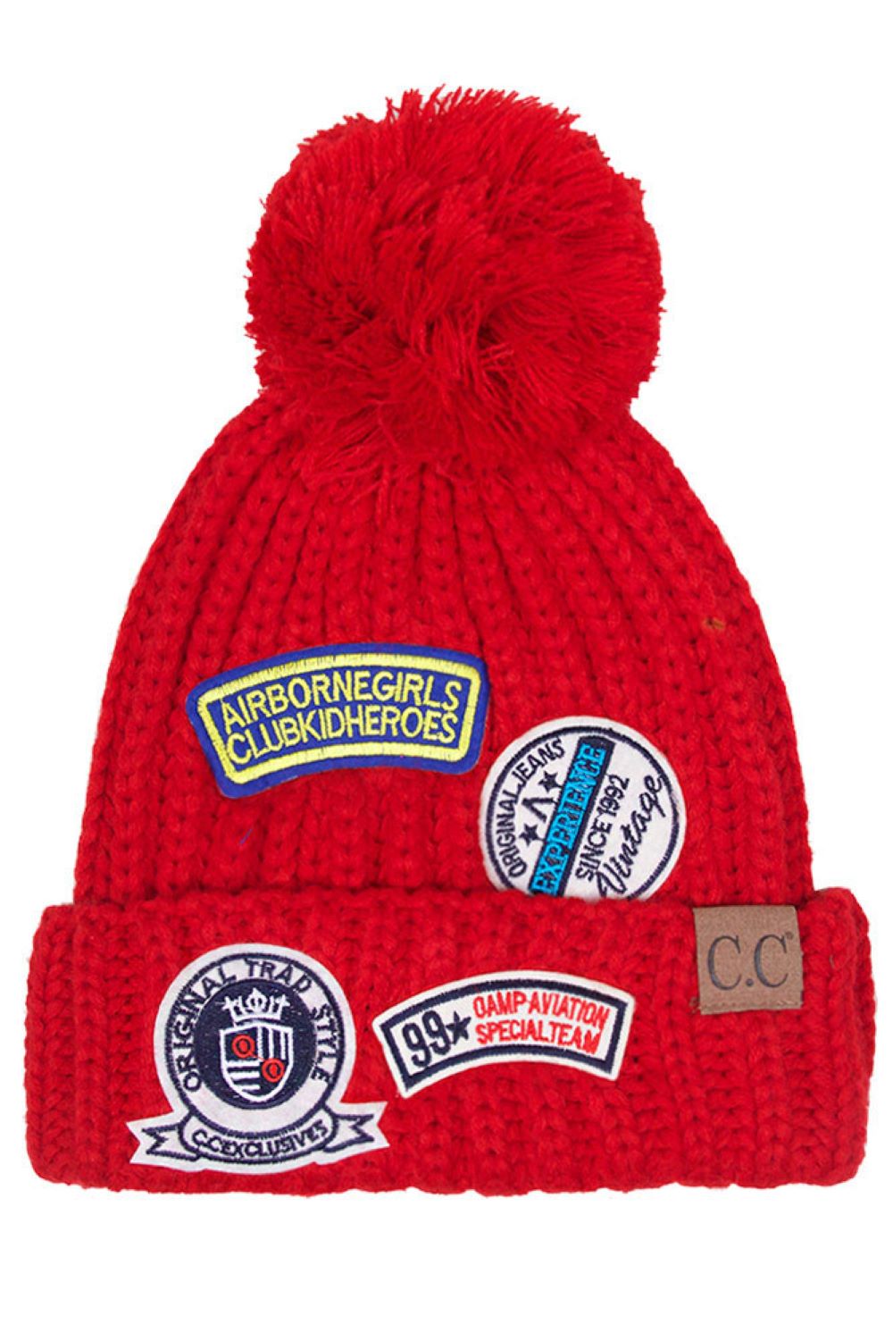 C.C Fashion Pom Beanie With Patch