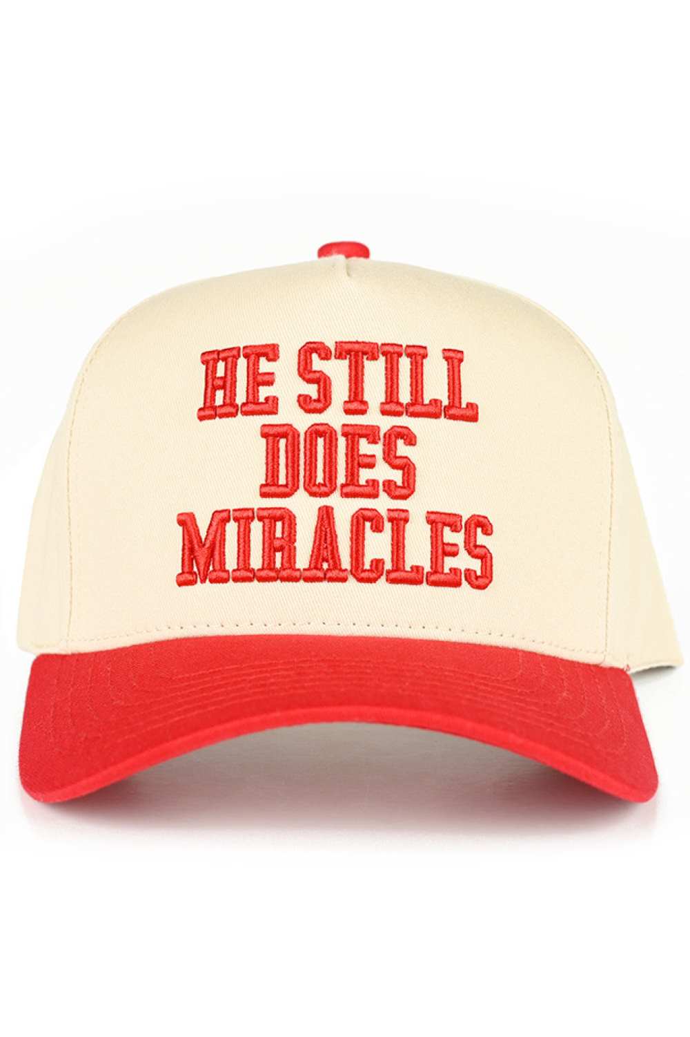 C.C HE STILL DOES MIRACLES Letter Two Tone Trucker Hat