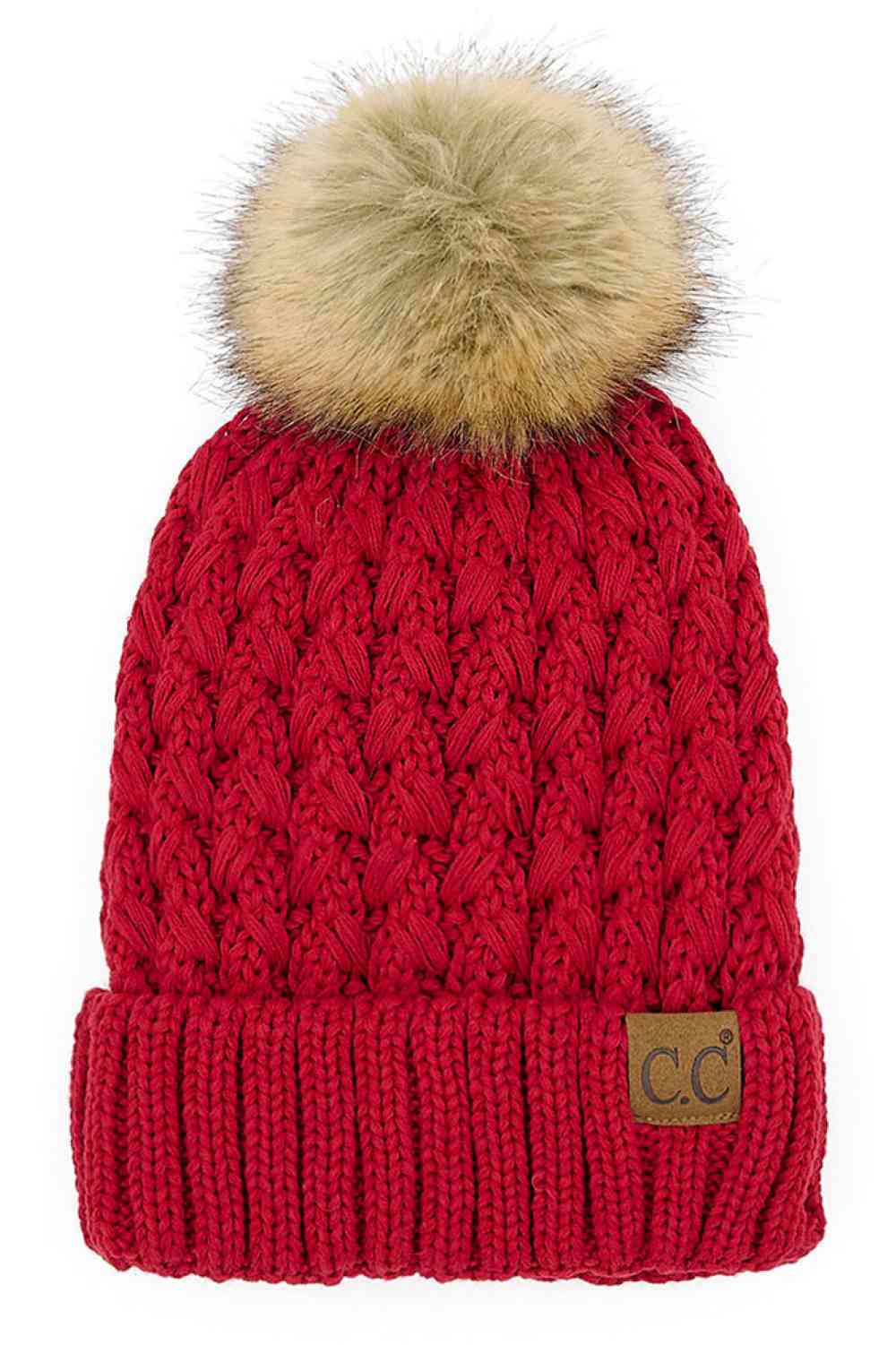 C.C Lattice Crossover Stitch Beanie