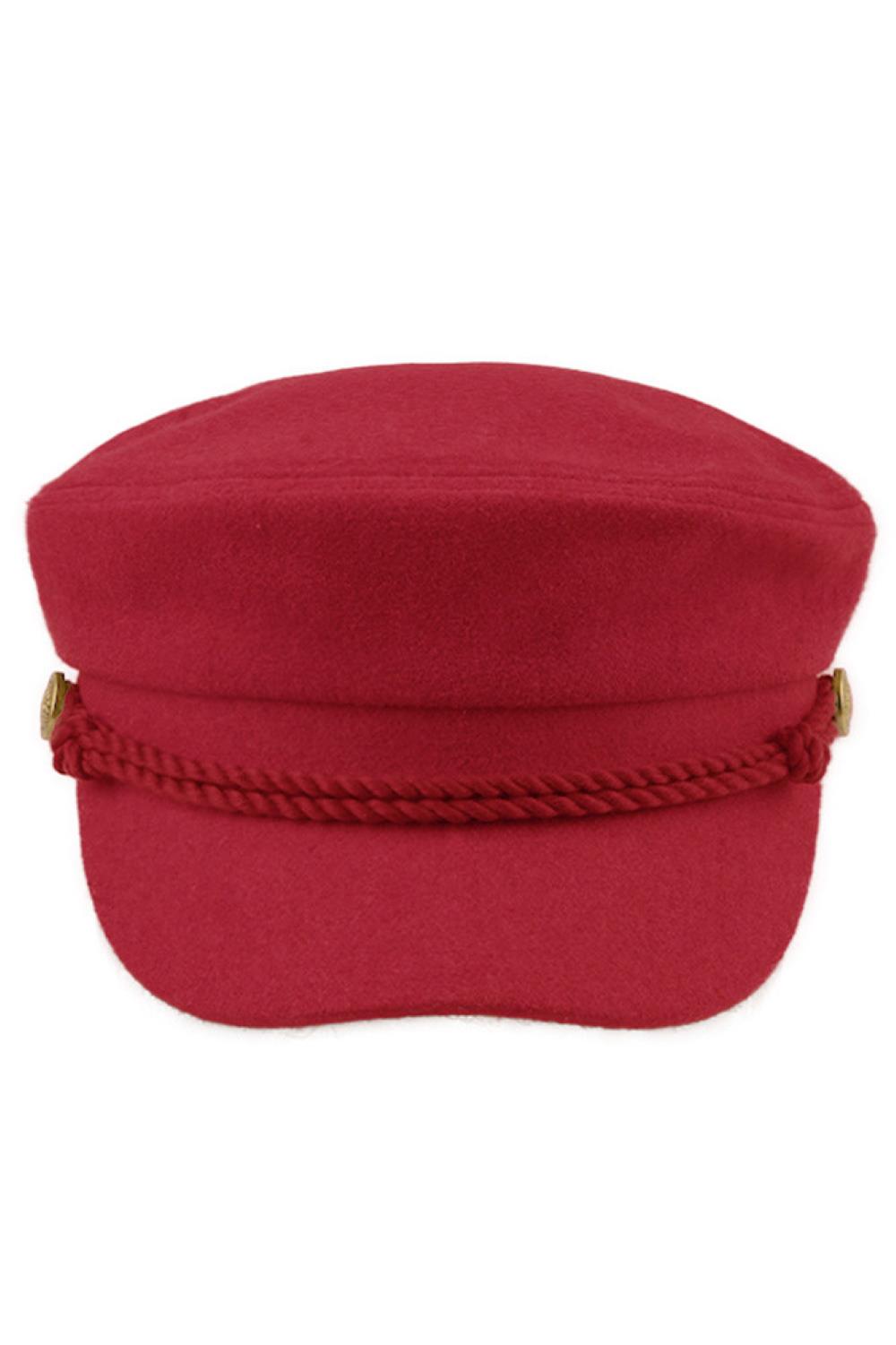C.C Rope with Button Deco Solid Fisherman's Cap