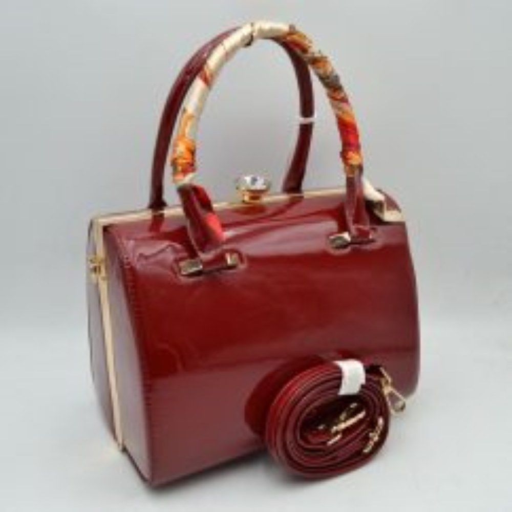 Structured Top-Handle Handbag with Detachable Shoulder Strap