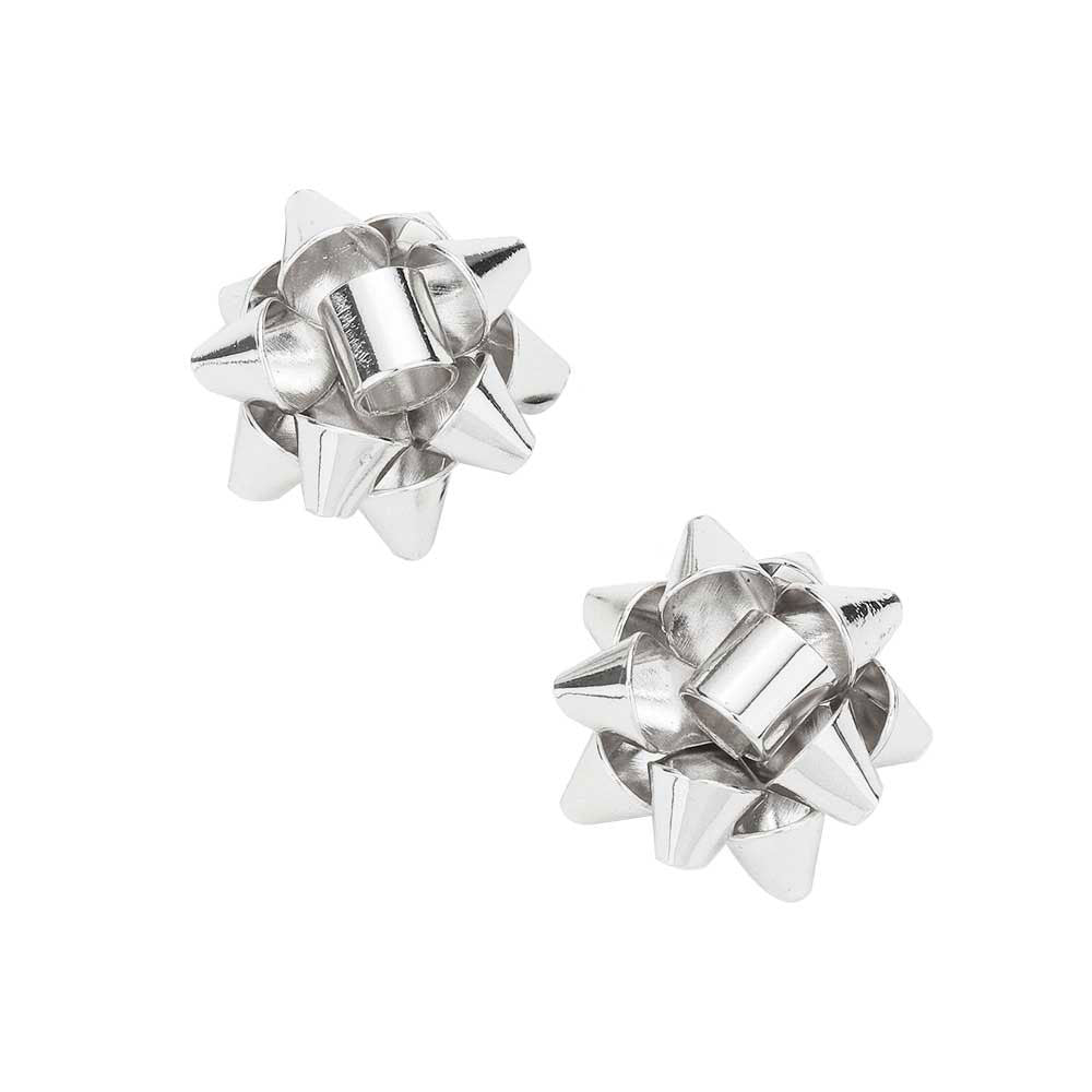 Christmas Gift Bow Stud Earrings