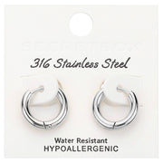 SECRET BOXS stainless Steel Huggie Hoop Earrings