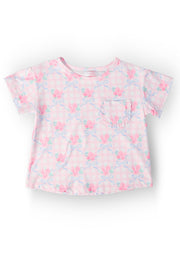 Ribbons & Roses Ruffle Pocket Tee
