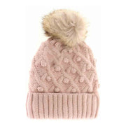 Bobble Knit Fur Pom C.C Beanie