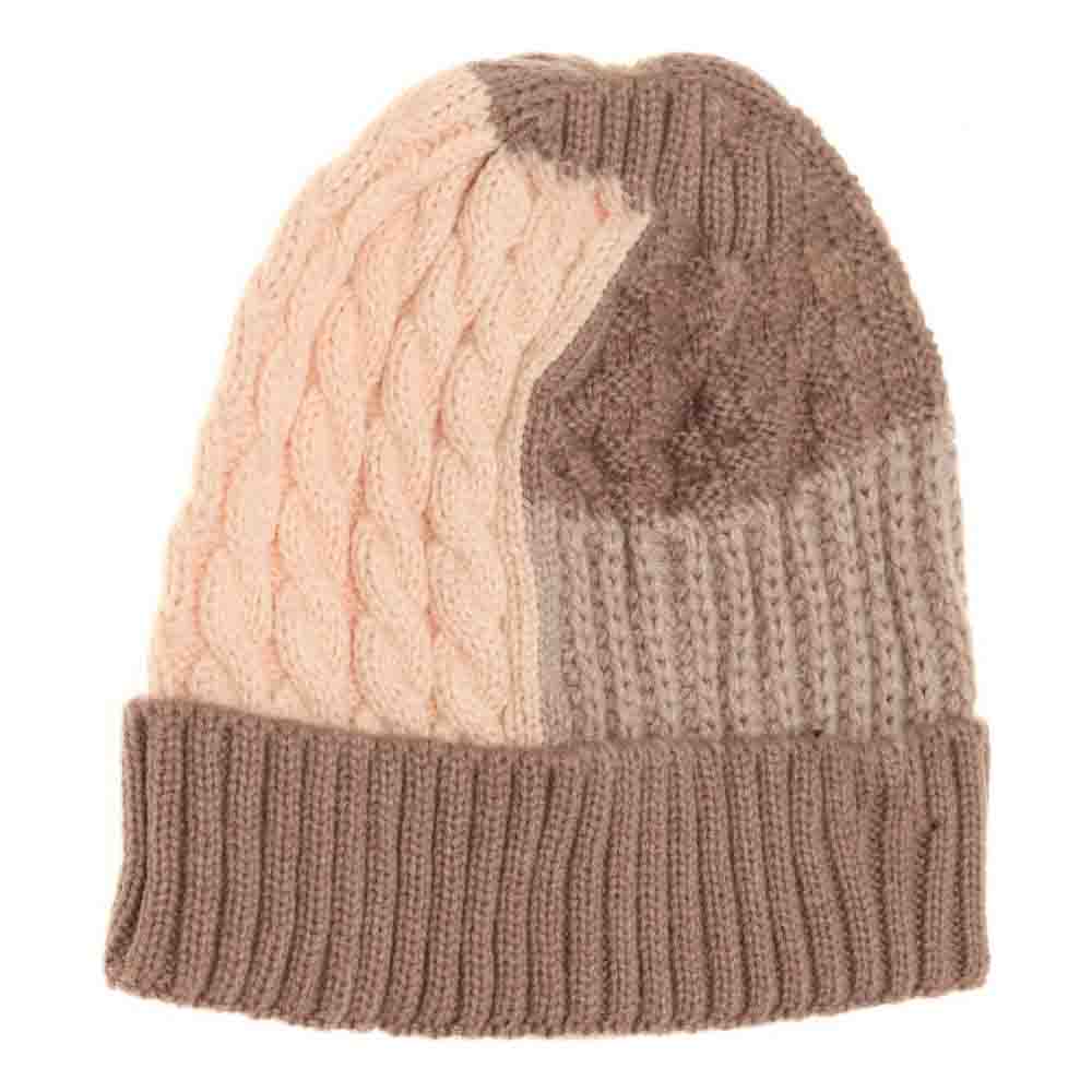 Tri-Color Cuff C.C Beanie