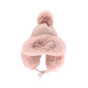 Thick Knitted Trapper Pom C.C Beanie