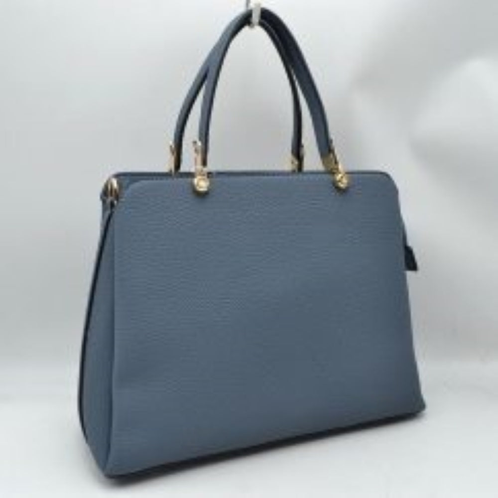 Structured Top Handle Handbag with Zipper Closures