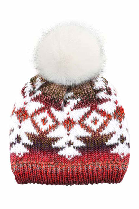 C.C Multi Yarn Aztec Beanie Hat