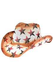 C.C Ombre American Theme Star Pattern Cowboy Hat