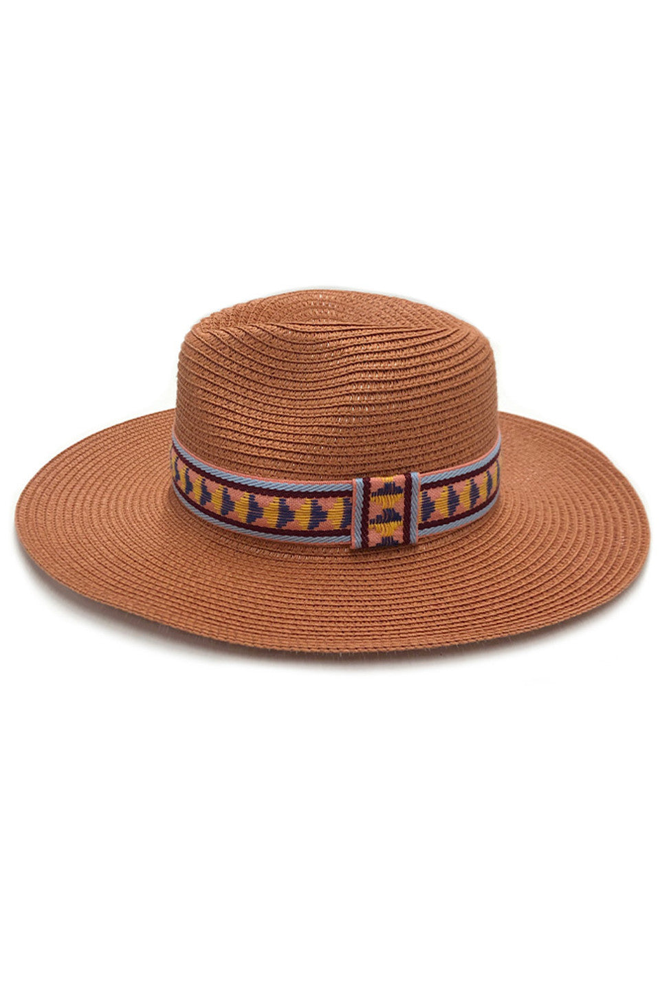 MULTI COLOR AZTEC BAND PANAMA HAT