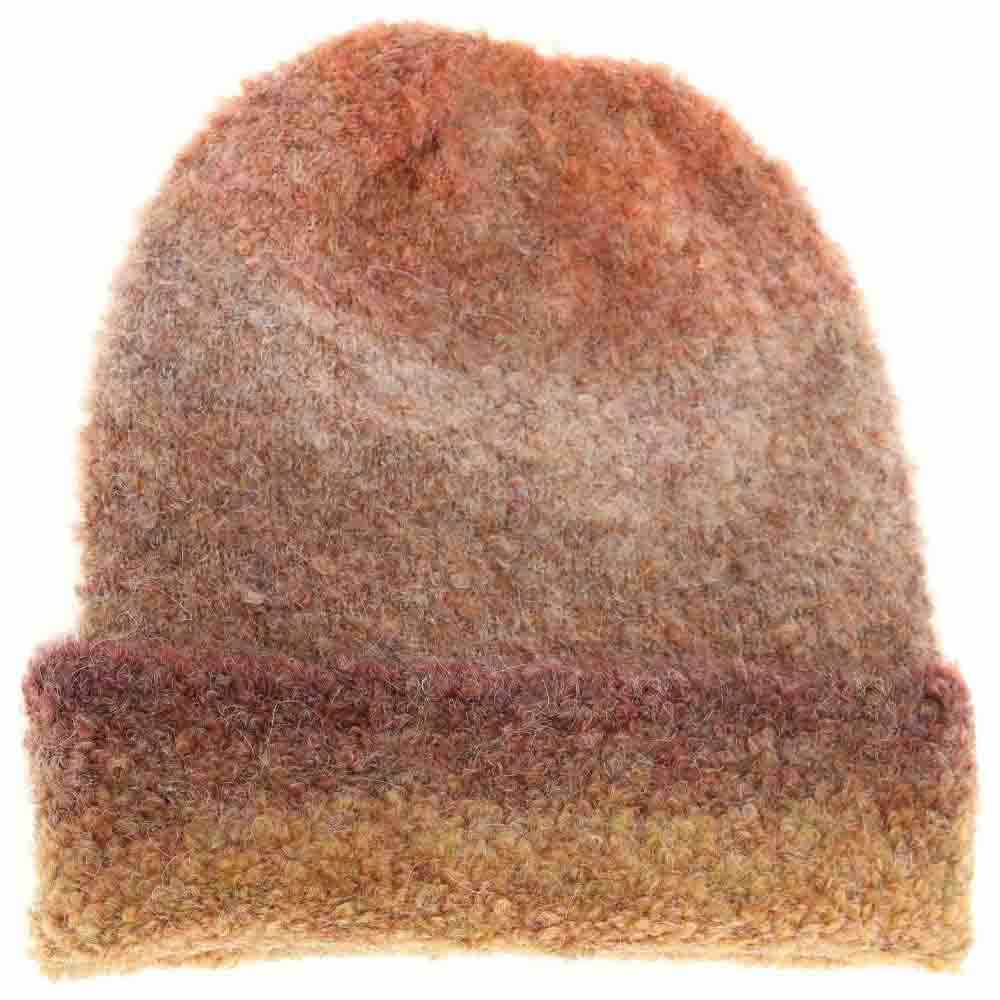 Women's Multi-colored Slouchy Mohair Cuffed C.C Beanie