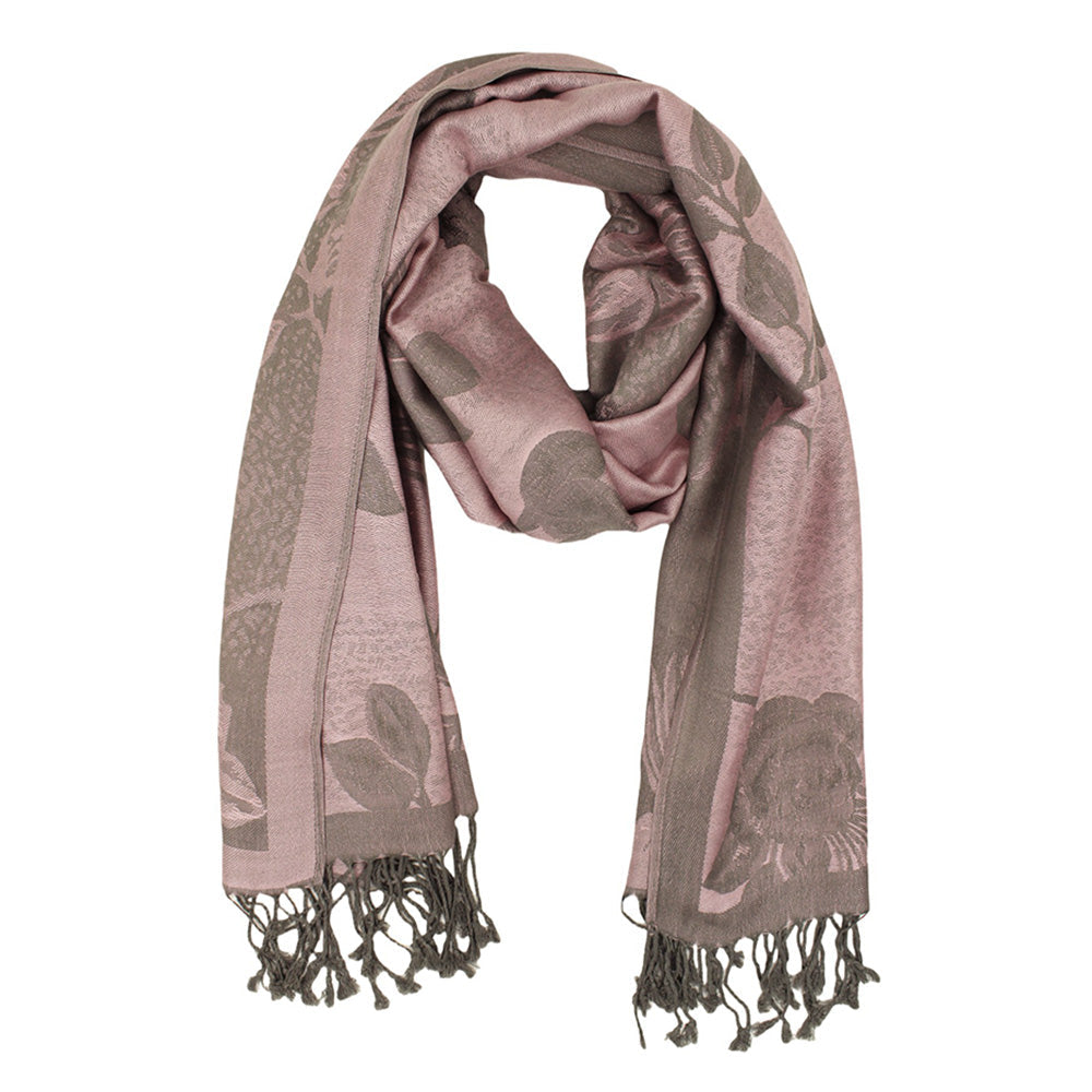 Rose Floral Pashmina Reversible Scarf Shawl