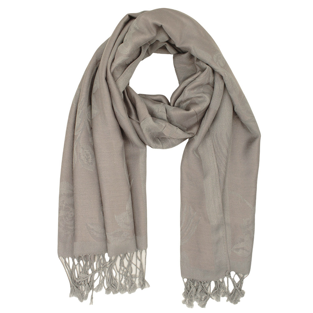 Rose Floral Pashmina Reversible Scarf Shawl