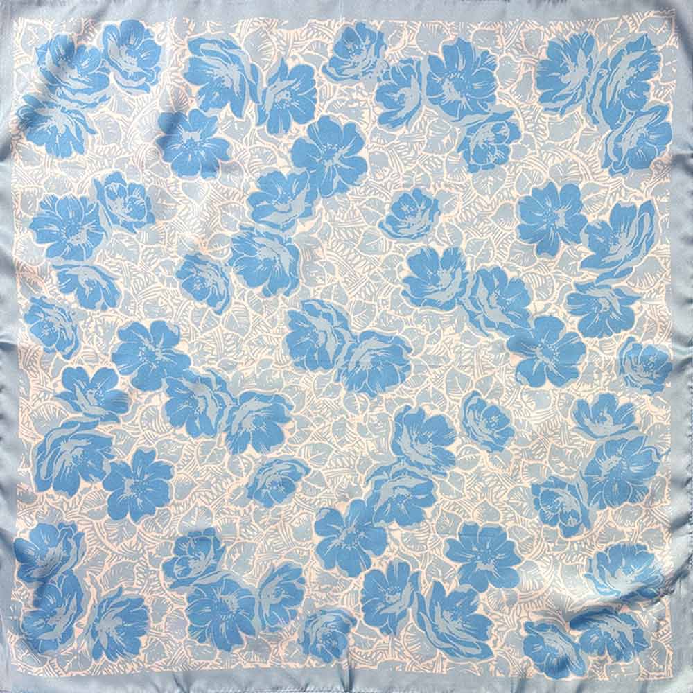Floral Print Square Bandana Scarf