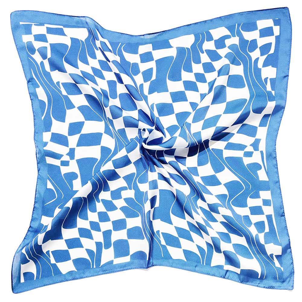 Abstract Wavy Square Print Square Bandana Scarf