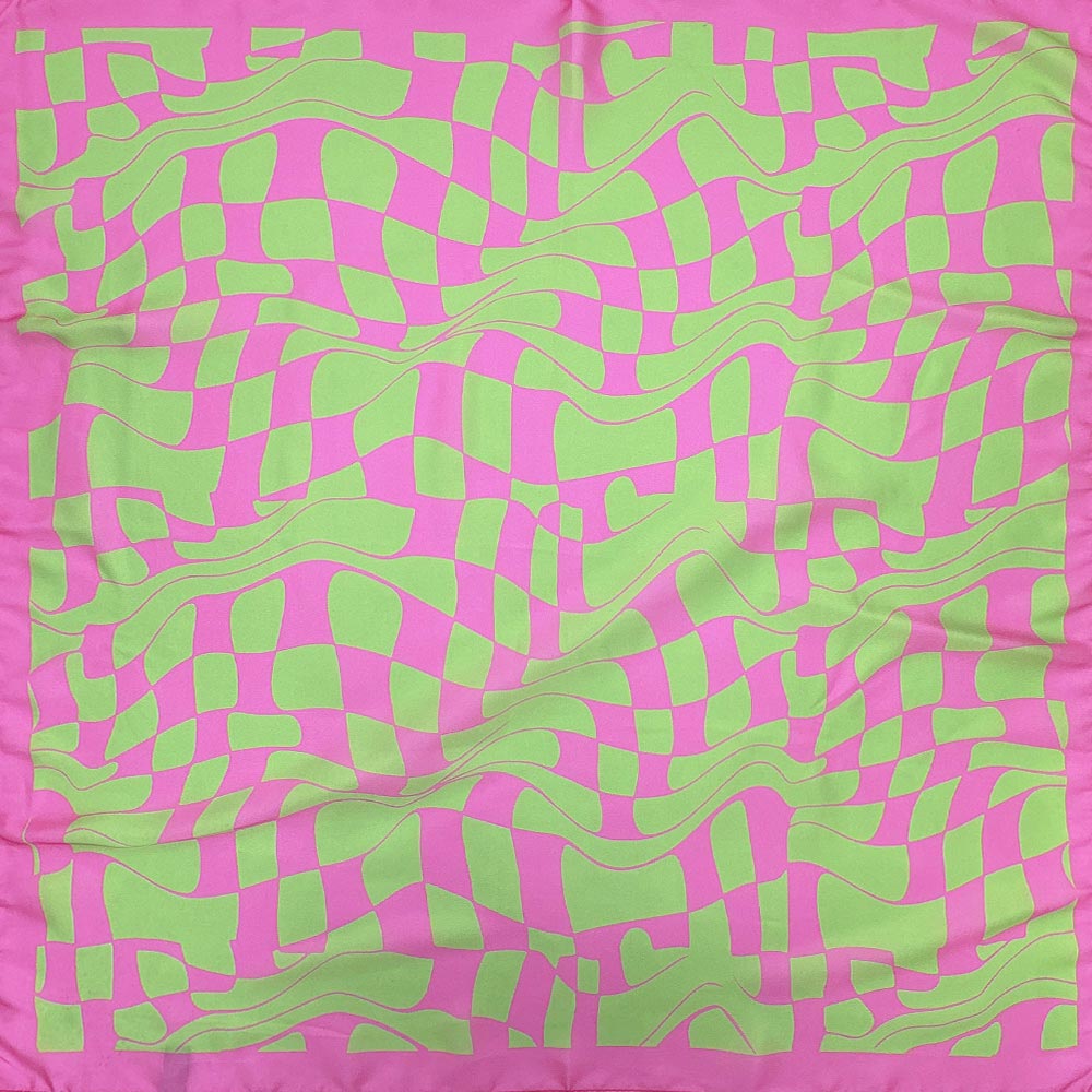 Abstract Wavy Square Print Square Bandana Scarf