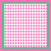 Houndstooth Pattern Printed Square Silky Satin Scarf Shawl