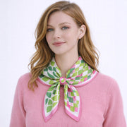 Modern Geometric Patchwork Print Square Bandana Scarf