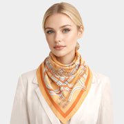 Maze Equestrian Harness Print Square Bandana Scarf