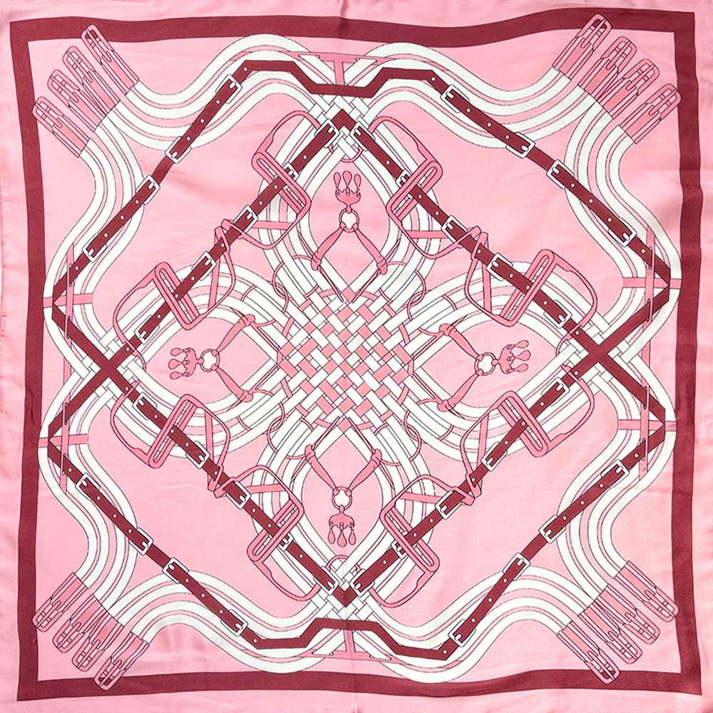 Maze Equestrian Harness Print Square Bandana Scarf