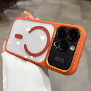 Luxury Magnetic Slim Matte Metal Lens Protector Phone Case For iPhone