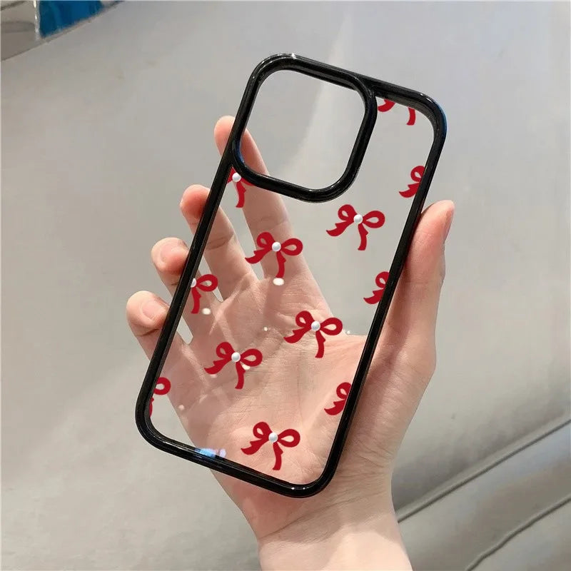 Fashionable Red Pink Bow Phone Case