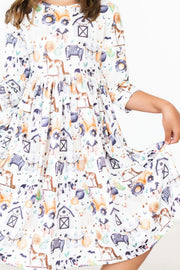 SALE Stay Spooky 3/4 Sleeve Pocket Twirl Dress