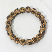 Leopard Shamballa Ball Beaded Stretch Bracelet