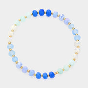 Faceted Beaded Stretch Bracelet
