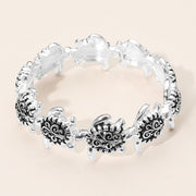 Antique Metal Sea Turtle Stretch Bracelet