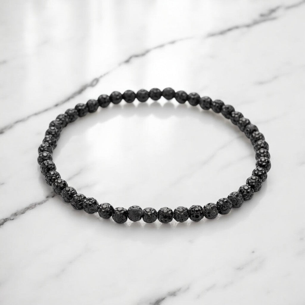 Rhinestone Pave Ball Stretch Bracelet