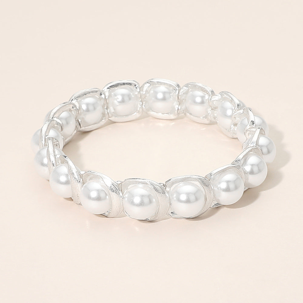 Pearl Beaded Stretch Bracelet