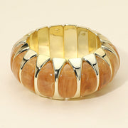 Chunky Marbled Resin Inlay Stretch Bracelet