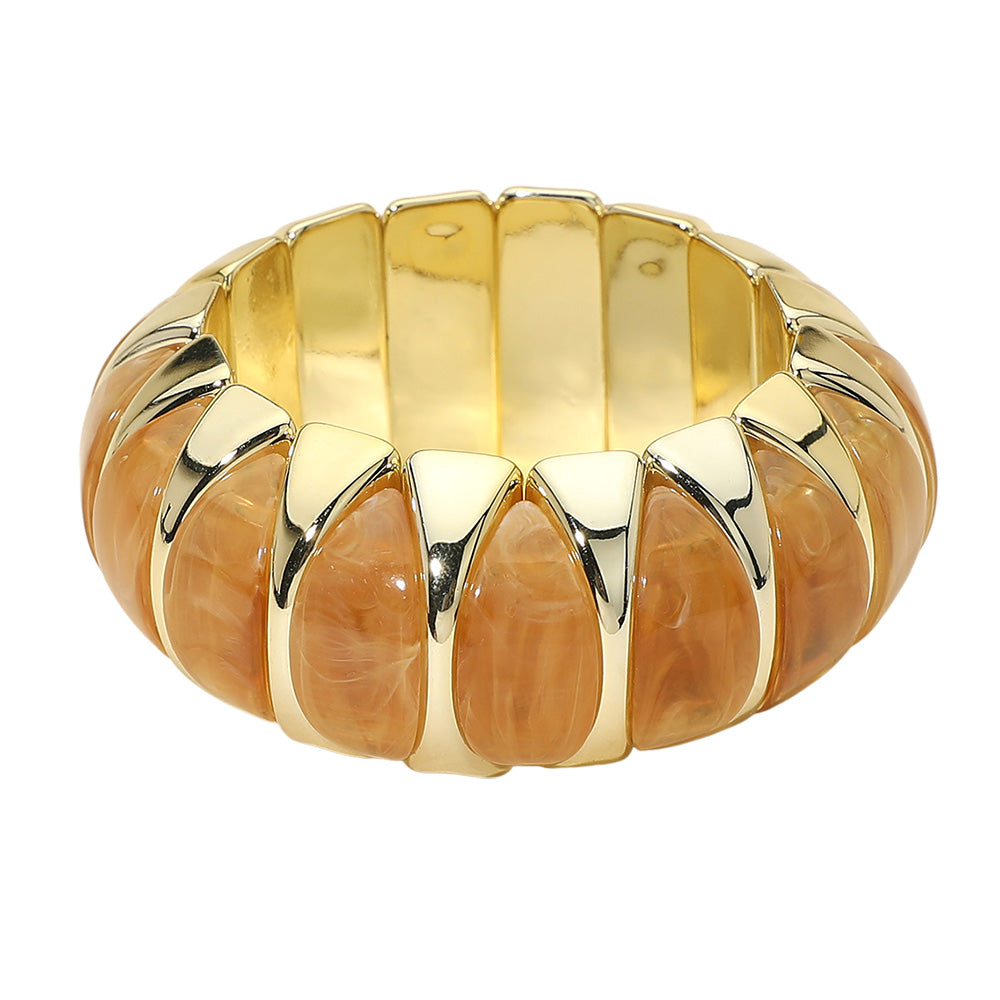 Chunky Marbled Resin Inlay Stretch Bracelet