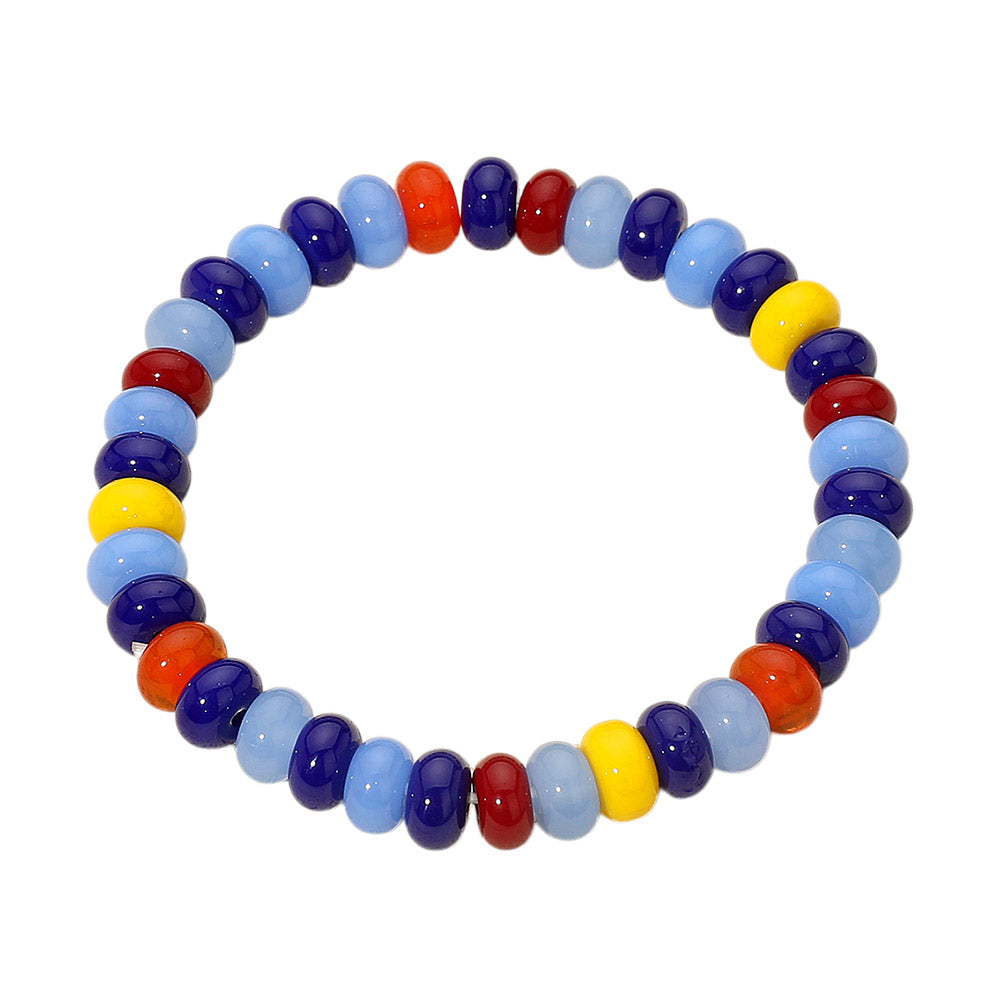 Resin Pebble Beaded Stretch Bracelet