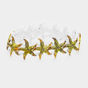 Starfish Metal Bead Stretch Bracelet