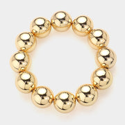 Women's Metal Ball Beaded Stretch Bracelet