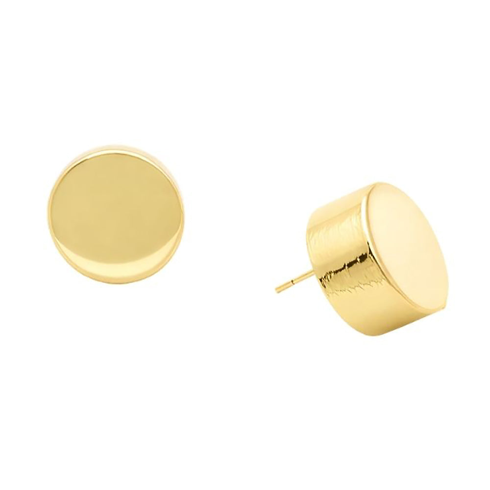 14K Gold Dipped Minimal Disc Stud Earrings