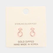 Gold Dipped Male Astrological Sign Stud Earrings