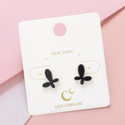 Enamel Butterfly Stud Earrings