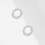 -O- White Gold Dipped Metal Initial Monogram Stud Earrings