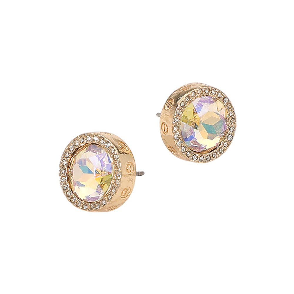 Facet Halo Stud Earrings
