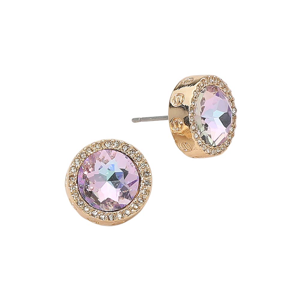 Facet Halo Stud Earrings