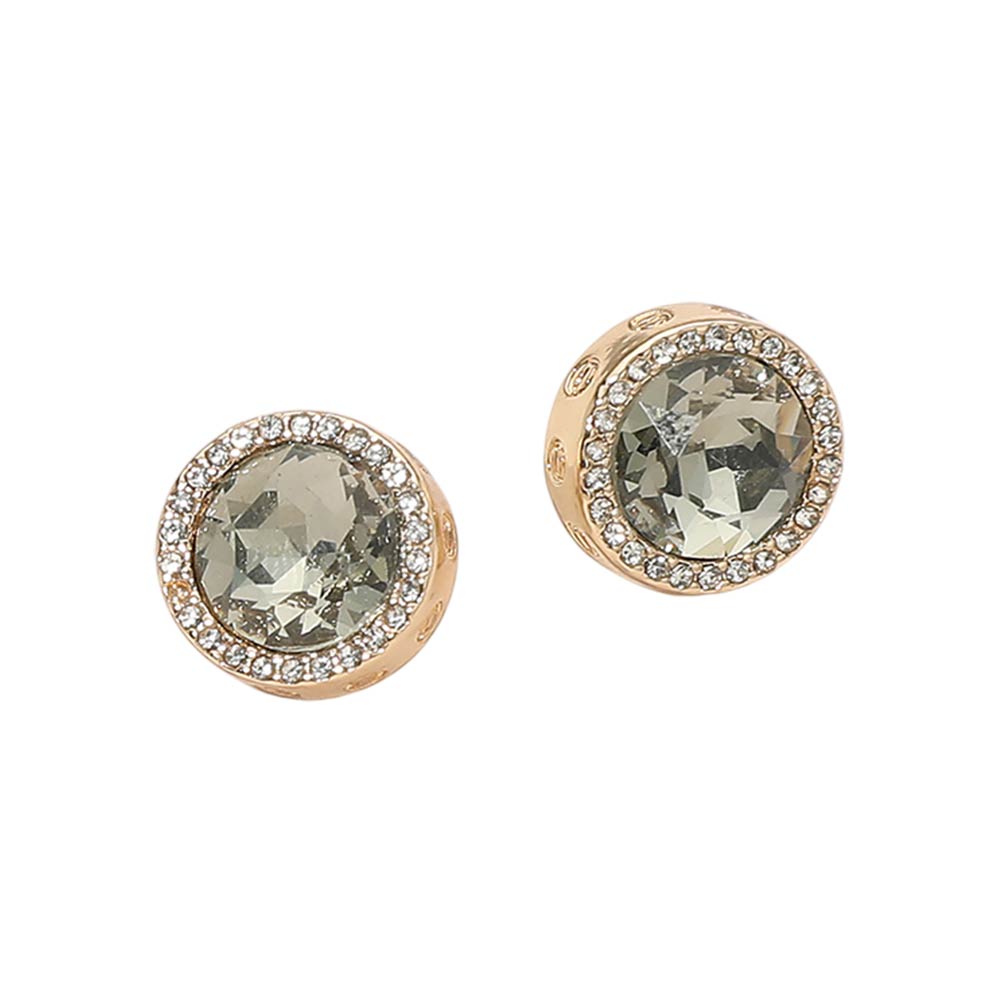 Facet Halo Stud Earrings