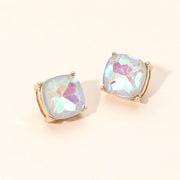 Women's Square Cushion Stud Earrings