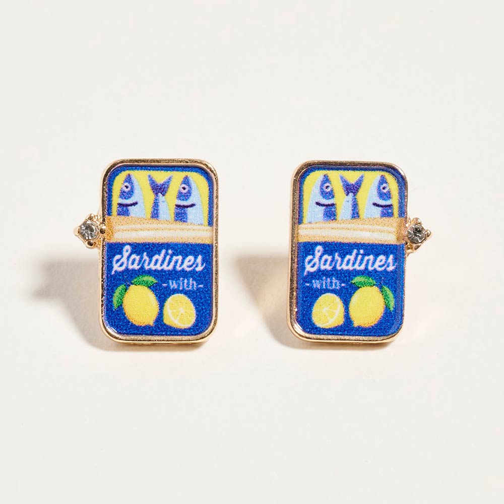 Sardine Can Stud Earrings