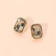 Geometric Stone Stud Earrings