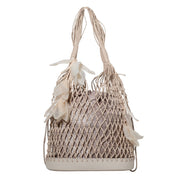 Secret Garden Macramé Tote Bag with Removable Pouch